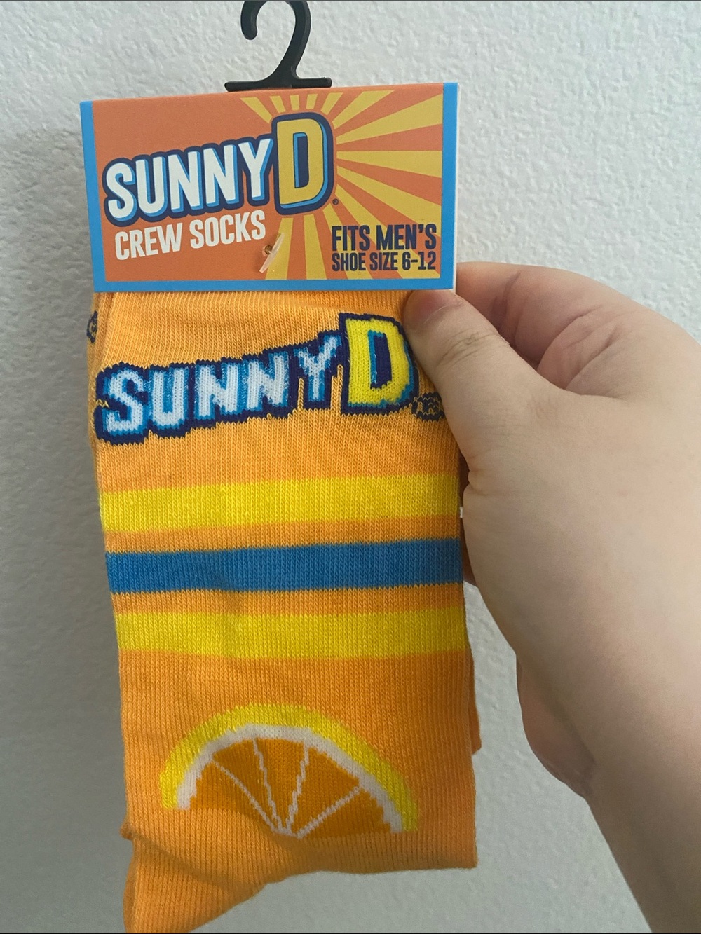 Men's Orange Crew Socks